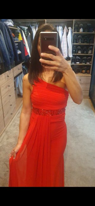 Vestido largo rojo para evento