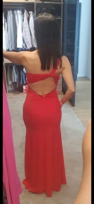 Vestido largo rojo para evento