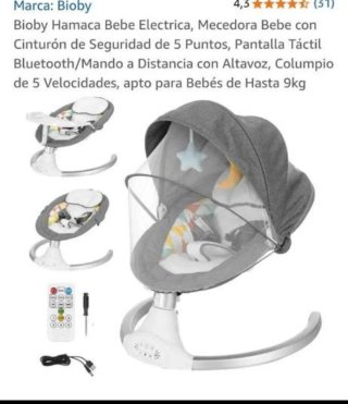 Hamaca Eléctrica Bebé Bioby 5 Velocidades