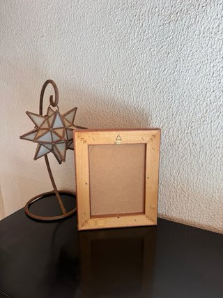 Pareja cuadros botánicos helechos vintage madera