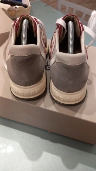 Scarpe Hogan uomo beige e rosse
