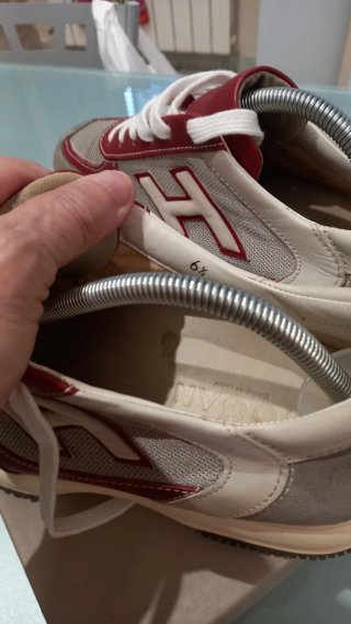 Scarpe Hogan uomo beige e rosse