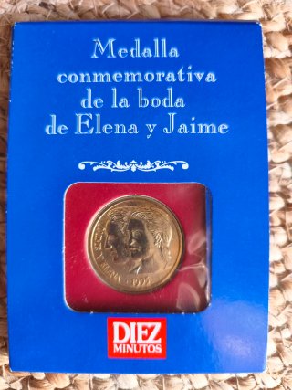Medalla Conmemorativa Boda Elena y Jaime 1995