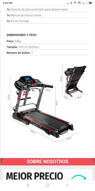 Cinta de Correr FitFiu 2000W