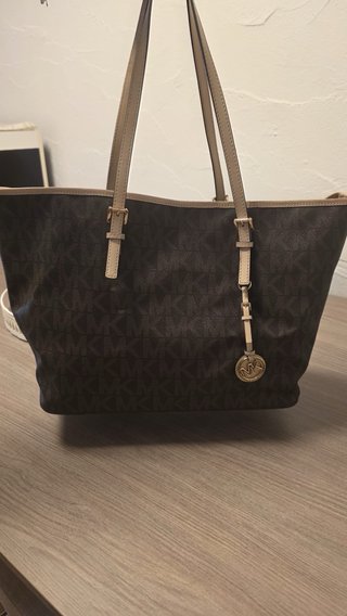 Bolso Tote Michael Kors Marrón y Beige