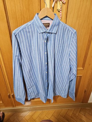 Camisa Ganso Azul Rayas Espiga