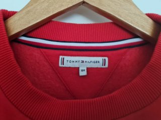 Sudadera Tommy Hilfiger Roja y Blanca Talla 164
