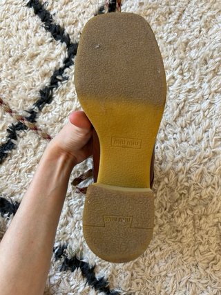 Stivali Miu Miu Marroni Multicolor in Pelle