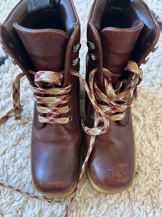 Stivali Miu Miu Marroni Multicolor in Pelle