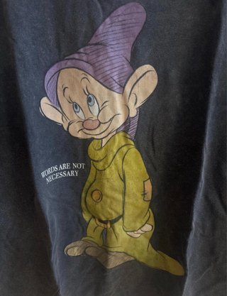 Camiseta Estampada Enanito Blancanieves Gris