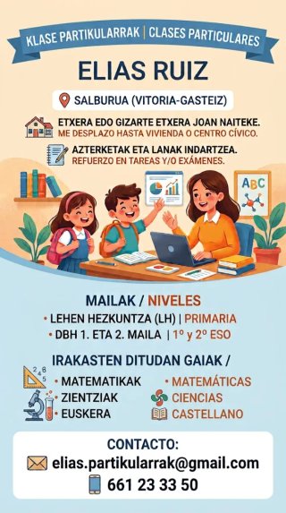 Clases Particulares Vitoria / Ciencias y Euskera