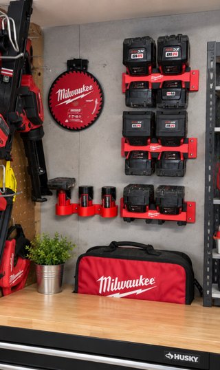 Soporte Baterías Milwaukee x4