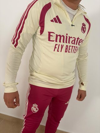 Conjunto Adidas Real Madrid Beige y Rosa