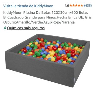 KiddyMoon Piscina de Bolas 120x30cm