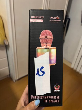 Micrófono Karaoke Bluetooth LED y altavoz
