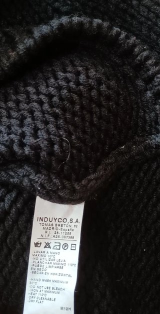 Jersey Tintoretto Lana Negro Talla XS