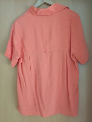 Blusa Massimo Dutti naranja manga corta Talla S
