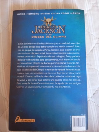 Libro Percy Jackson el ladrón del rayo