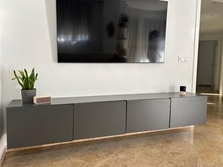 Mueble TV Ikea Besta Gris
