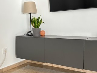 Mueble TV Ikea Besta Gris