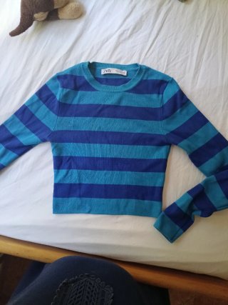 Jersey Zara Rayas Azul y azul claro
