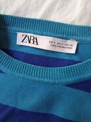 Jersey Zara Rayas Azul y azul claro