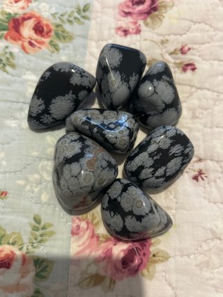 7 Cantos Rodados Grandes Obsidiana Nevada