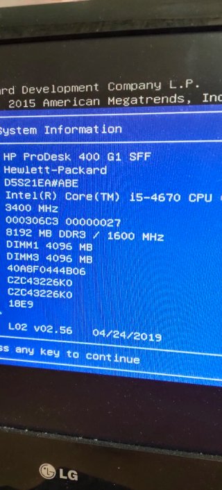HP ProDesk 400 G1 SFF i5-4670 8GB RAM