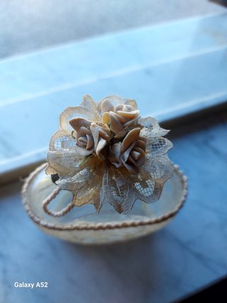 Boccetta Profumo Vintage Vetro Decorata