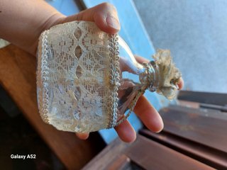 Boccetta Profumo Vintage Vetro Decorata
