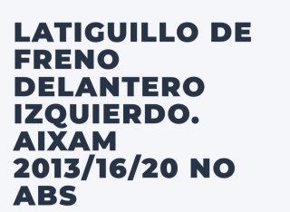Latiguillo o Tubo Freno Izq / Aixam Minauto 2013