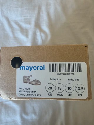 Zapatos Mayoral niña dorados talla 28