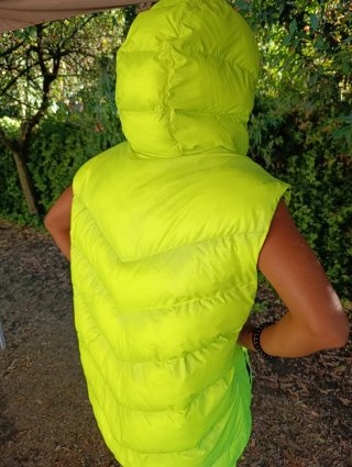 Chaleco Nike Plumas Verde Flúor Talla XL