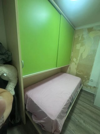 Mueble cama individual con armario