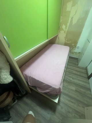 Mueble cama individual con armario