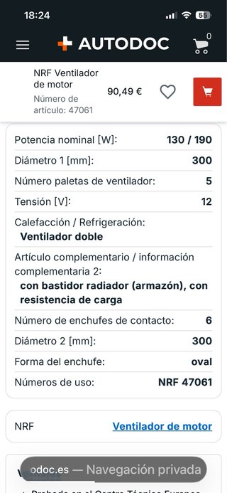 Electroventilador Doble Ford Focus