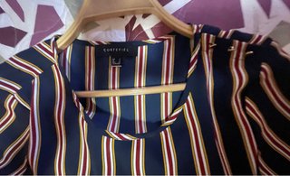 Blusa Cortefiel rayas azul talla S
