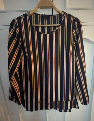 Blusa Cortefiel rayas azul talla S
