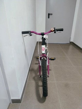 Bicicleta Infantil QUER Blanca y Morada talla 18