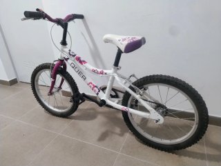 Bicicleta Infantil QUER Blanca y Morada talla 18