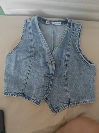 Chaleco vaquero Zara azul
