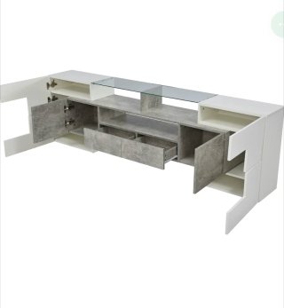 Mueble TV con leds, salón comedor moderno