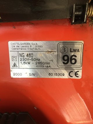 Cortacésped Eléctrico Del Verde 1,6kW