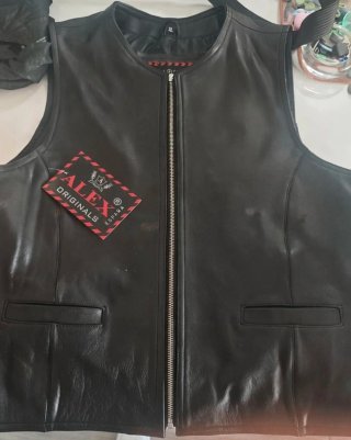 Chaleco de cuero Alex Originals Talla XL