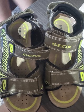 Sandalias Geox niño verde y amarillo