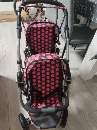Carro gemelar para muñecas
