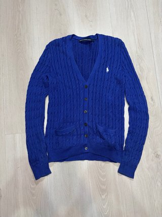 Chaqueta Polo Ralph Lauren punto trenzado azul