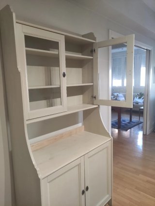 Alacena madera vintage blanca