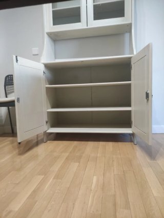 Alacena madera vintage blanca