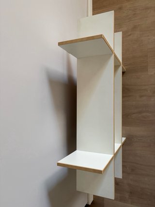 Estantería moderna madera y beige